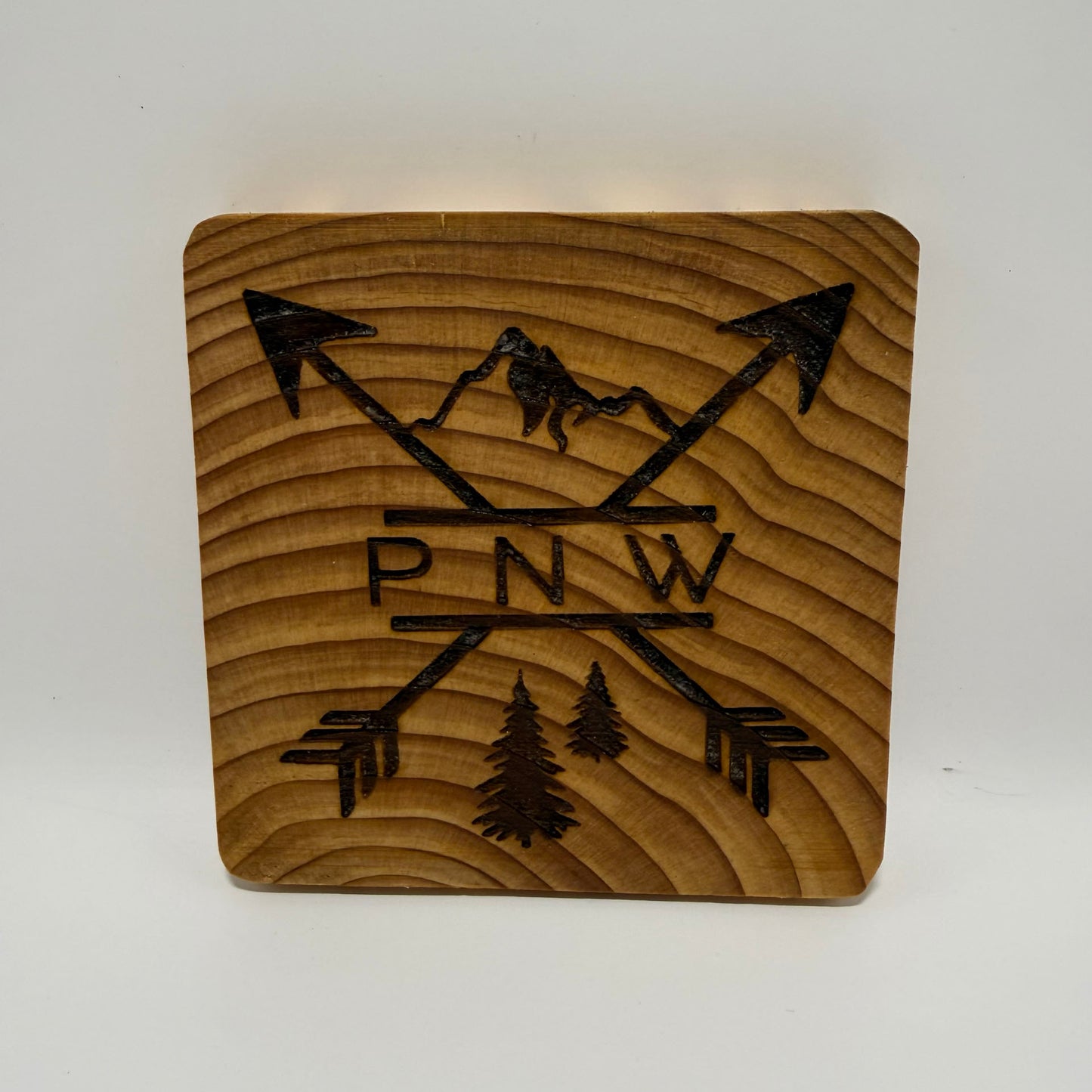 Engraved Coaster - PNW arrows