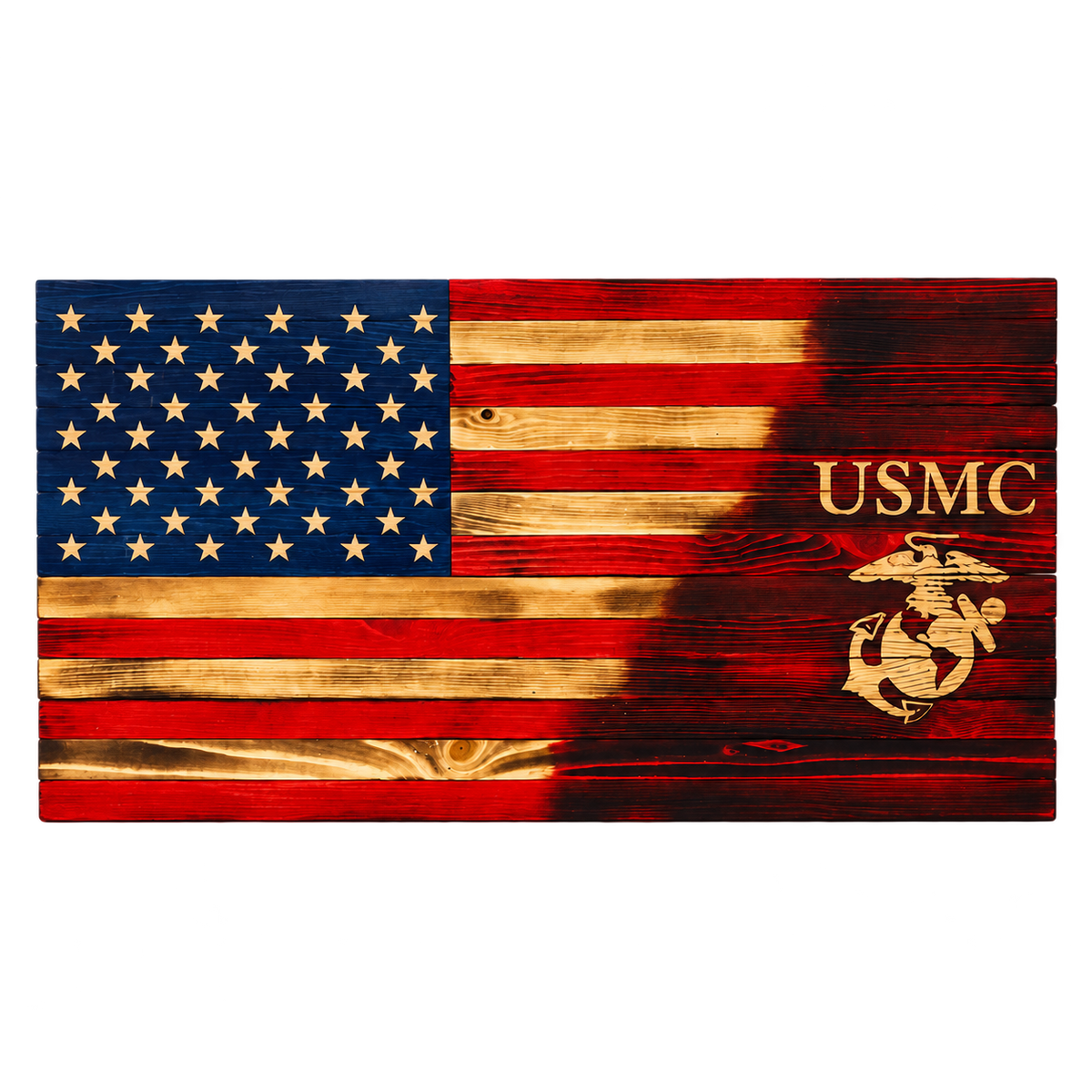 Marine Corps wooden flag design example.