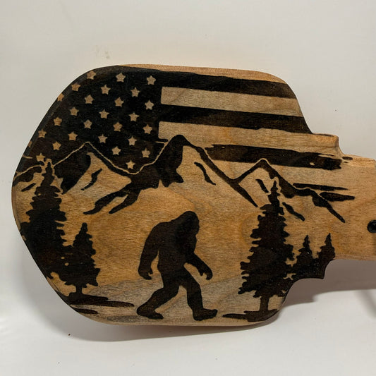 Hanger Light - Bigfoot with Flag and Mountain