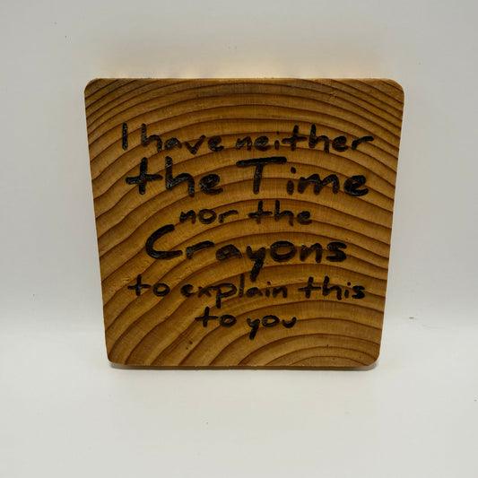Engraved Coaster - Crayons