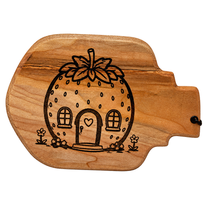 Design inspiration: Strawberry home. Past-work example; choose your size and wood.
