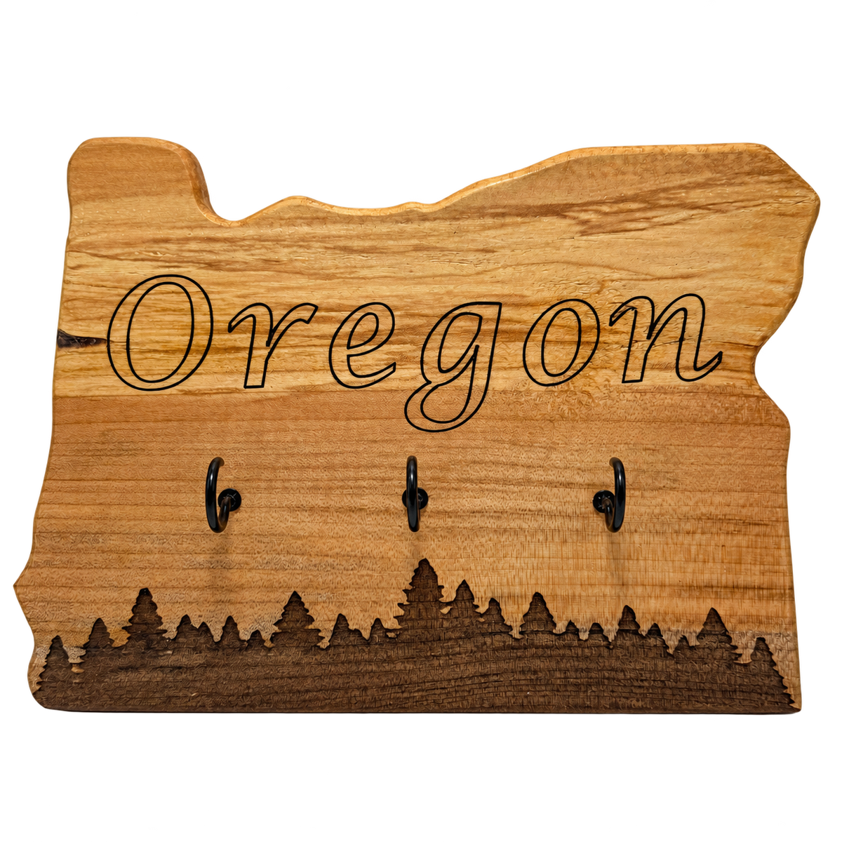 Design inspiration: Oregon with black treeline. Past-work example; choose your size and wood.