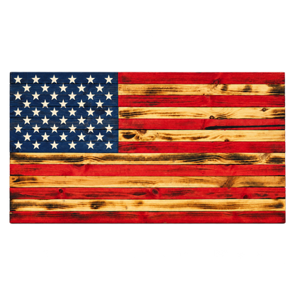 American flag wooden flag design example.