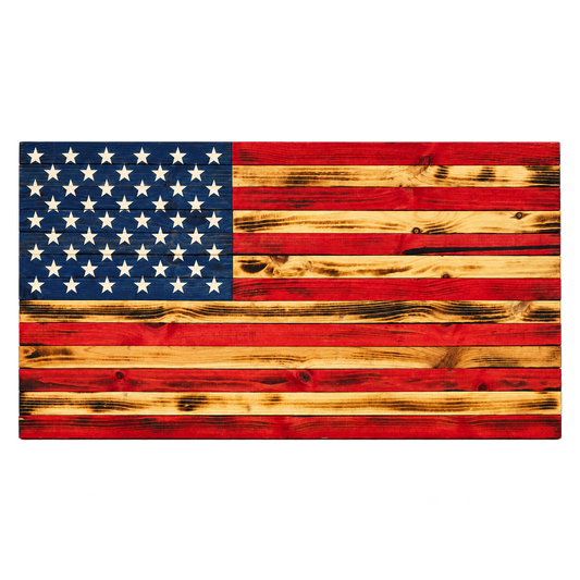 American flag wooden flag design example.